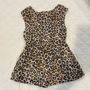 ZARA Leopard Print Sleeveless Romper